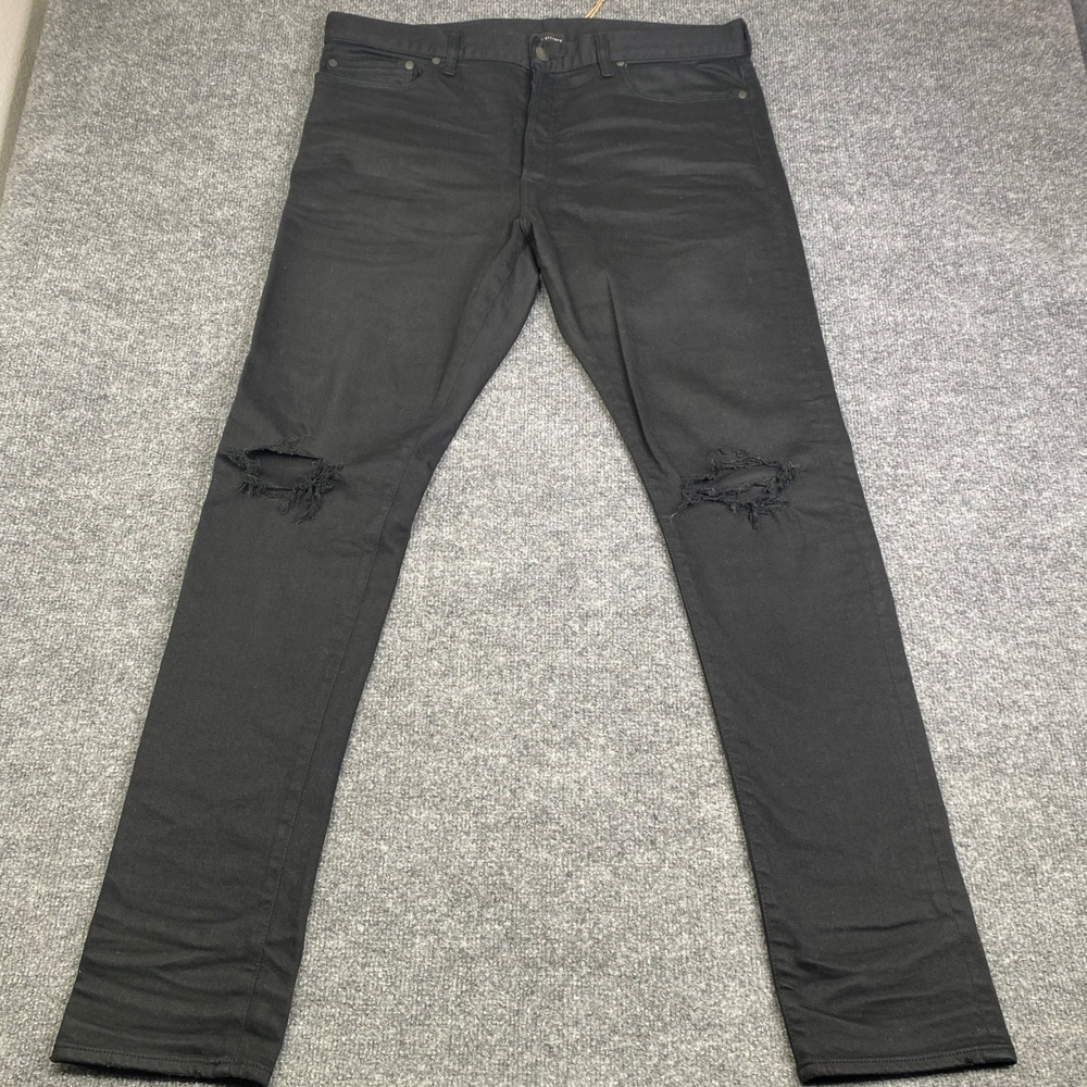 John Elliott The Cast 2 Black Distressed Slim Fit Jeans Mens 36 Made in Japan